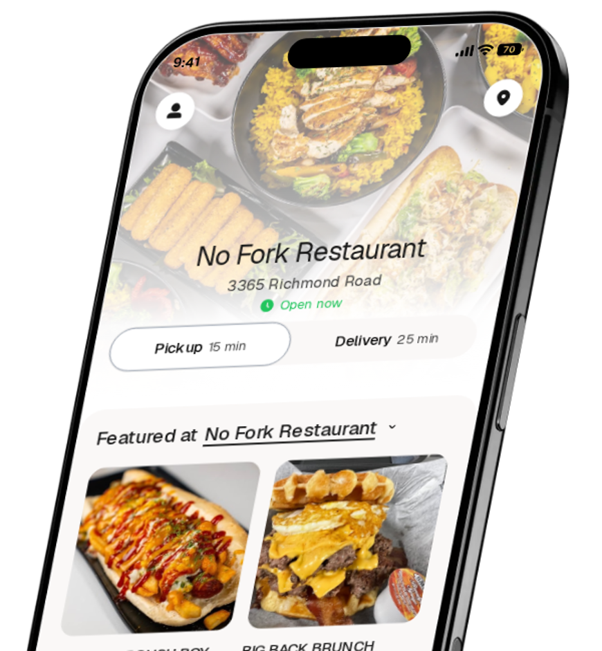 No Fork Restaurant app preview