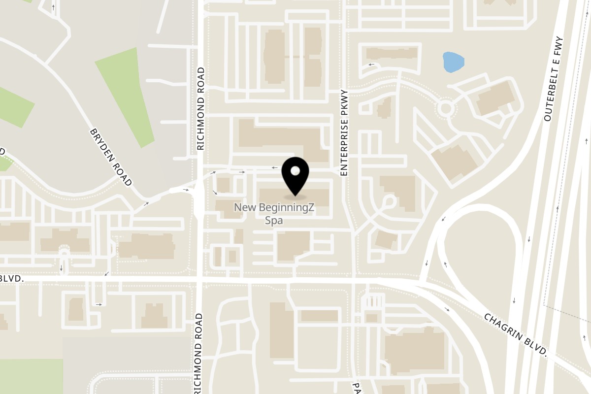 Map showing the location of No Fork Restaurant on 3365 Richmond Road in Beachwood